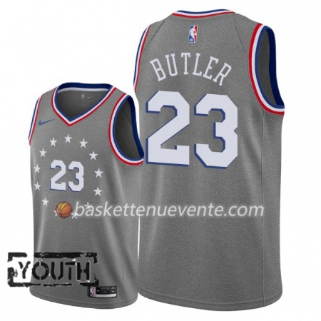 Maillot Basket Philadelphia 76ers Jimmy Butler 23 2018-19 Nike City Edition Gris Swingman - Enfant